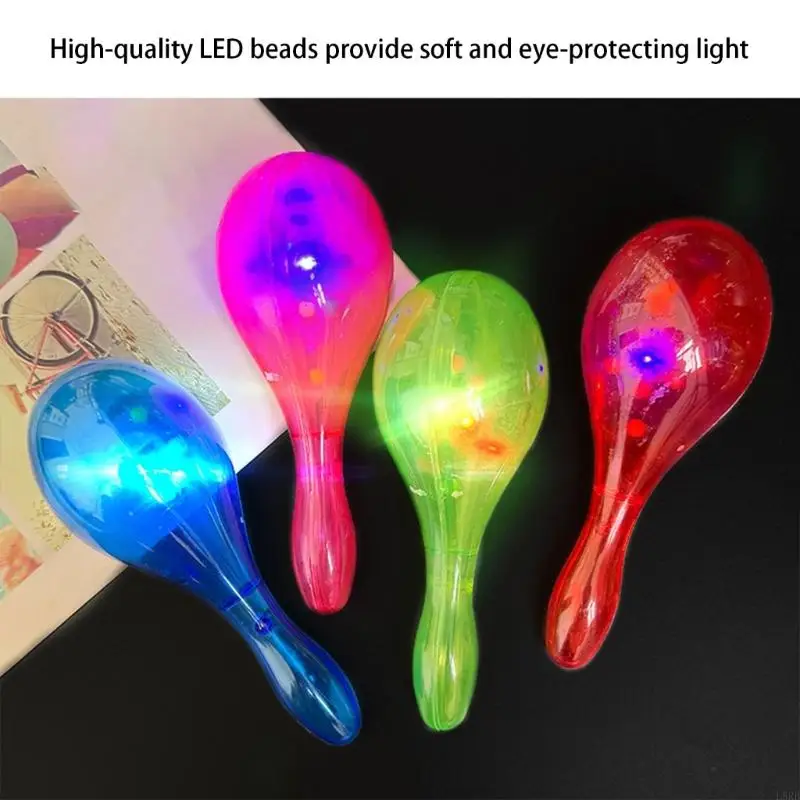 10 pezzi illuminazione interattiva maracas per pista da ballo con 6 modalità lampeggianti e design sicuro per bambini L8RB