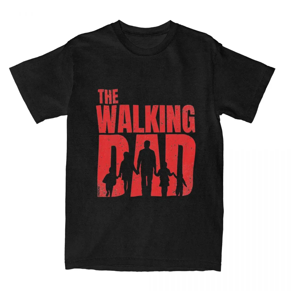 The Walking Dad T-Shirts Men Women Family Vintage 100% Cotton Tee Shirt Round Collar Short Sleeve T Shirt Classic Clothing