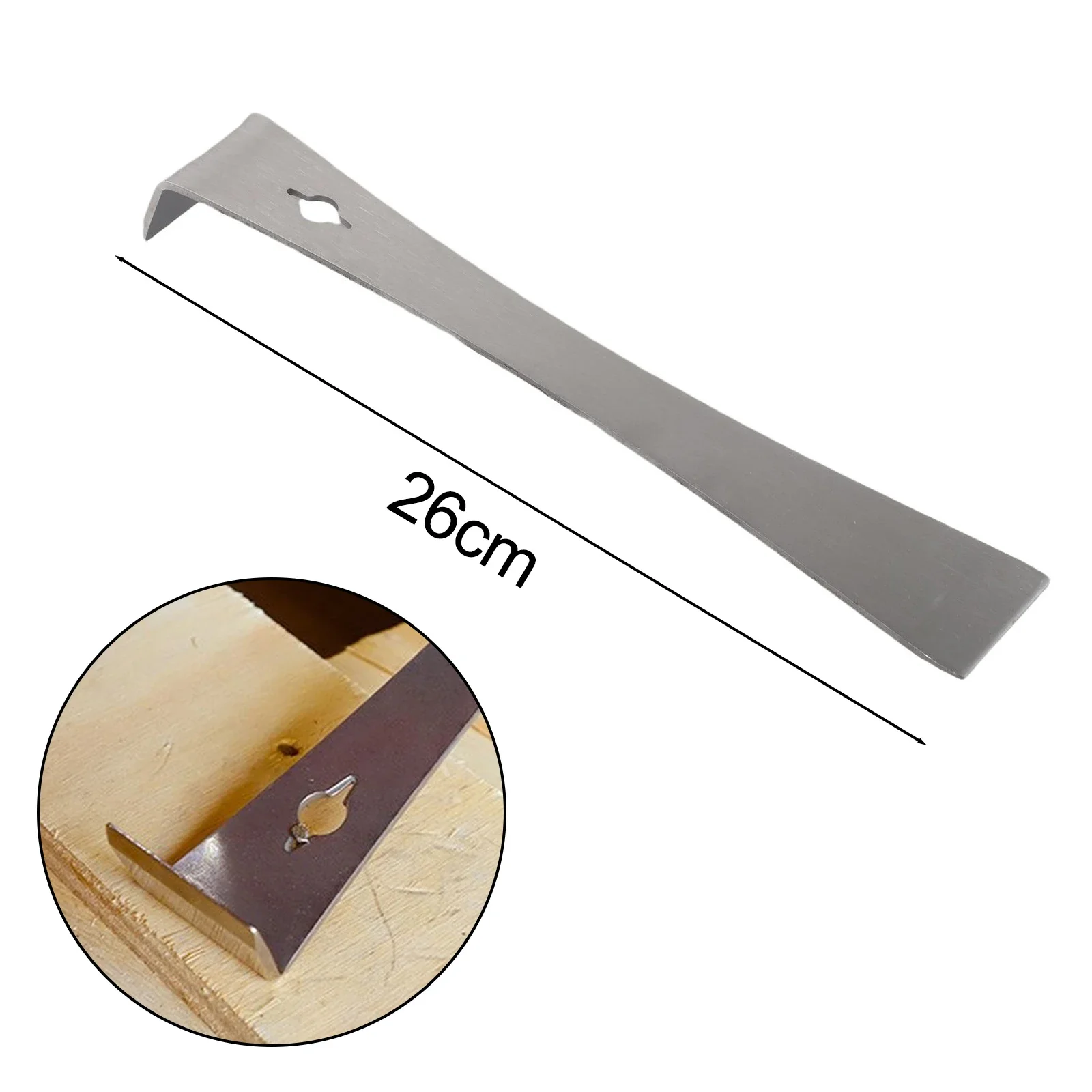 1PCS 260mm Pry Bar Silvery Stainless Steel 3 In 1 Scraper  Crowbar Staple Remover Woodworking Hand Tools For Woodworking