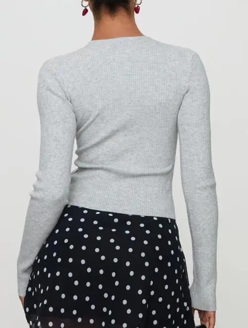 Y2K ホットガール ピュアカラー 長袖ベスト