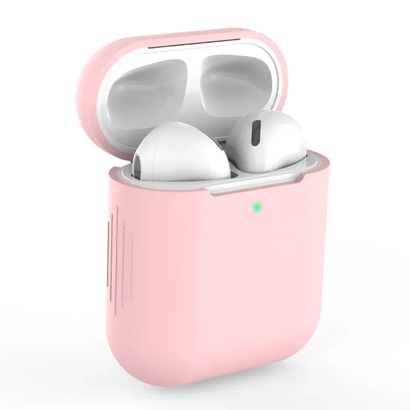 سماعات غطاء واقي لسماعات Airpods ، جلد نحيف ، مقاوم للتسرب ، صندوق شحن ، حافظة سيليكون لسماعات AirPod 1 ، Airpods 2