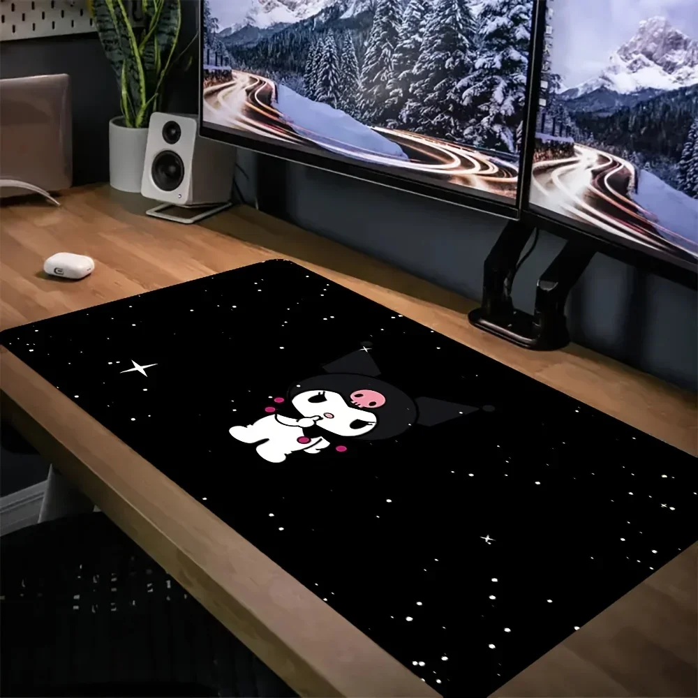 

Rubber Mouse Pad Sanrio Kuromi Design Rectangular Non-Slip Large Size Washable Gaming Keyboard Accessory Suitable for School Off