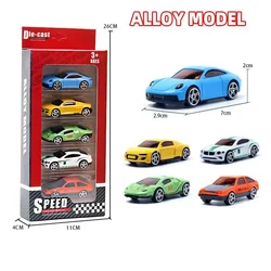 5Pcs Simulated Children Hot Wheels Toy Multi-Style Taxiing Alloy Mini Car Model Kids Pocket Small Sports Car Toys for Kids