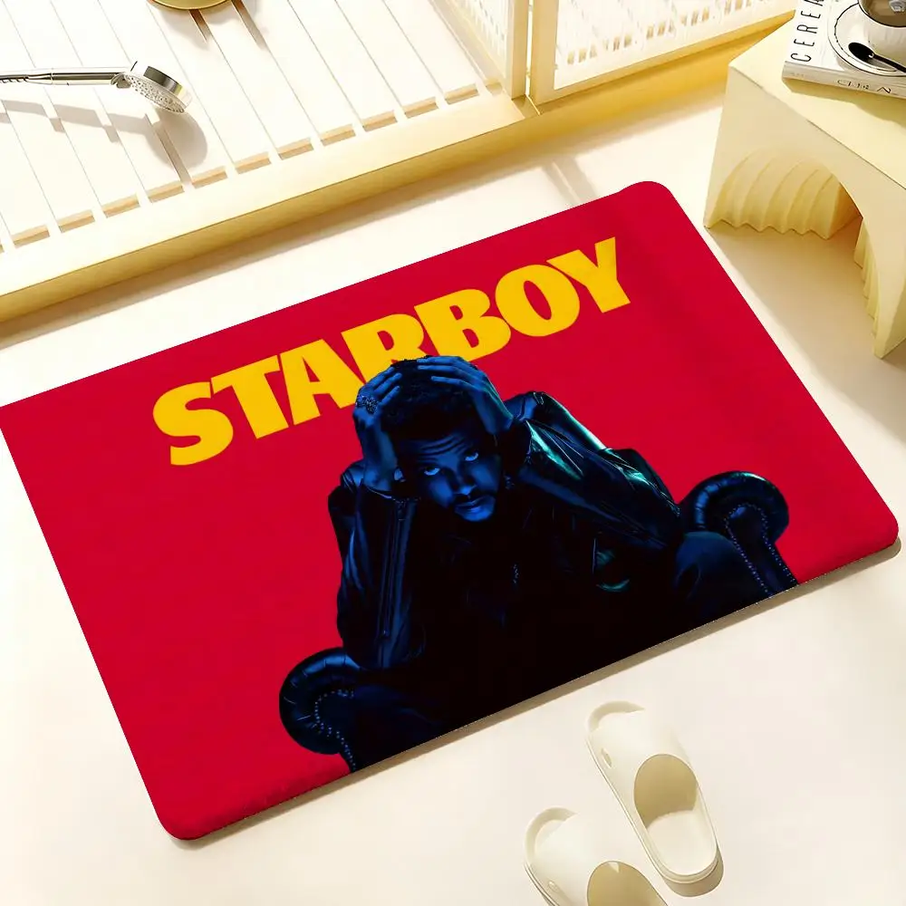 Singer T-The Hot W-Weeknd Floor Mat Cozy Flannel Soft Thick Non-Slip Mat For Living Room Bedroom Kitchen Decor Rugs