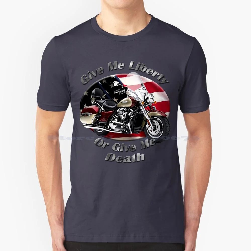 Nomad Give Me Liberty T Shirt 100% Cotton Tee Nomad Vulcan 1700 Motorcycle Chopper Street Bike Touring Cruiser Motorbike