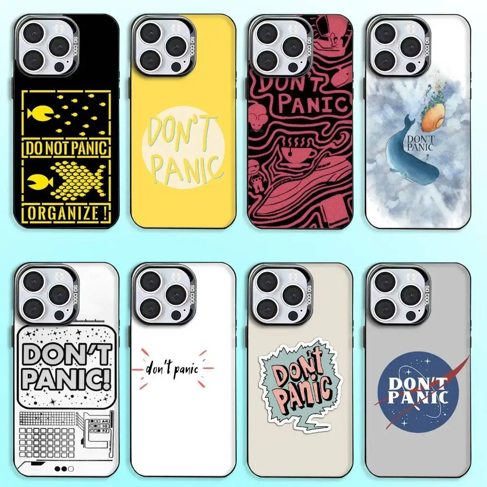 حافظة هاتف لا داعي للذعر لهاتف آيفون 17،16،15،14،13،12،11 بلس، برو ماكس، غطاء مقاوم للصدمات غير لامع