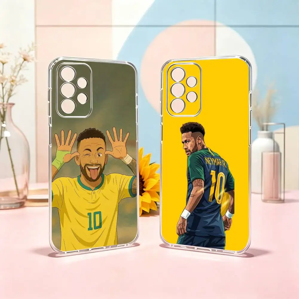 Football Cool N-Neymar Cartoon  Phone Case Transparent Silicone Soft For Samsung S25,S24,S21,S22,S23,S30,Ultra,S20,Plus,Fe Gift