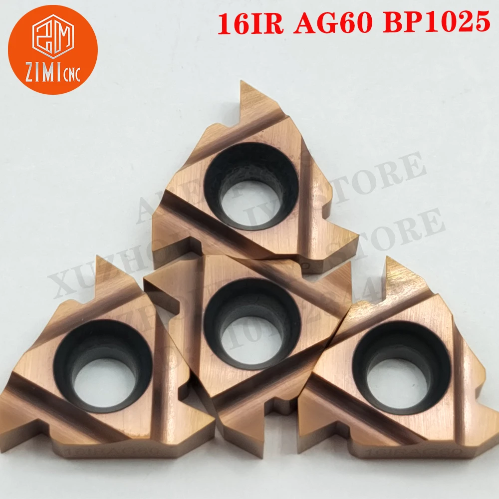 16IR AG60 BP1025 AG60 أدوات الخراطة الخيطية إدراج CNC تحول إدراج خيط تقطيع ميكانيكي أدوات مخرطة معدنية إدراج كربيد