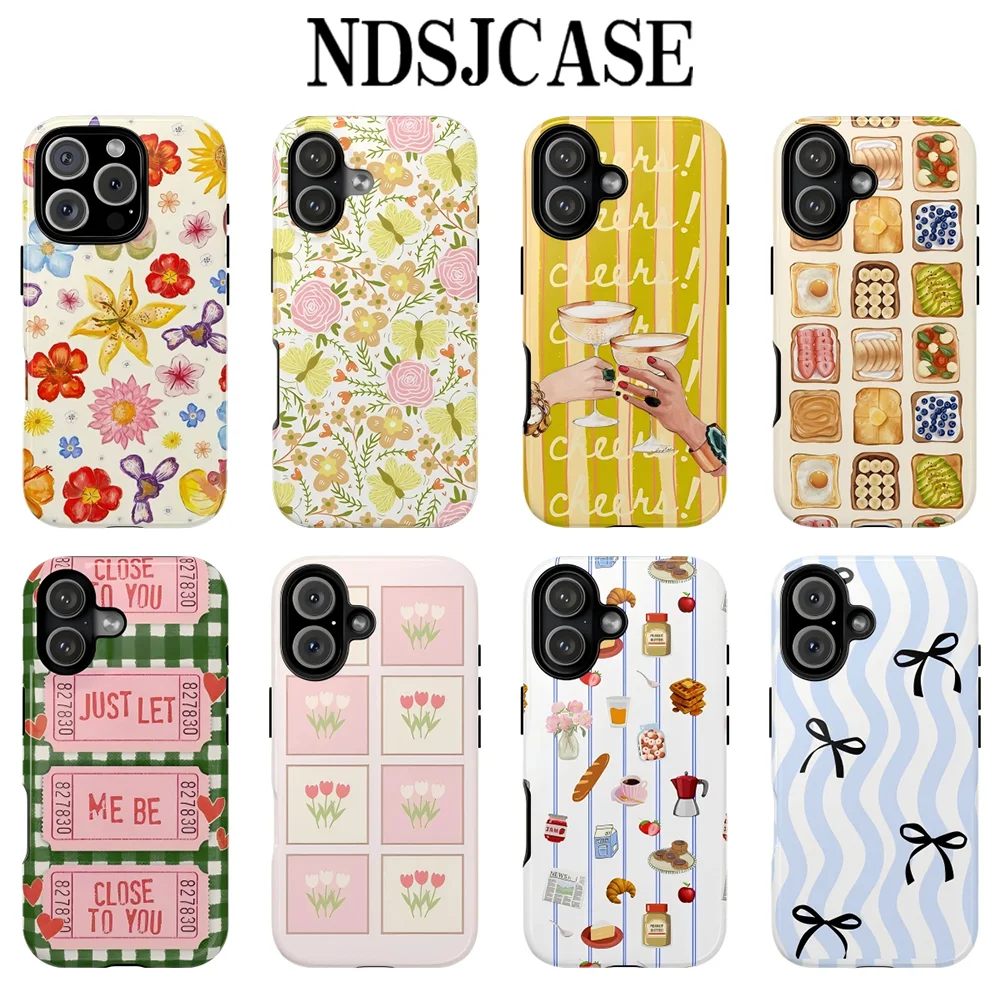 Vintage Floral Butterfly Phone Case for Samsung Galaxy S20 S23 S24 S25 S26 FE Plus Ultra Edge 4G 5G Luxury Double-layer Cover