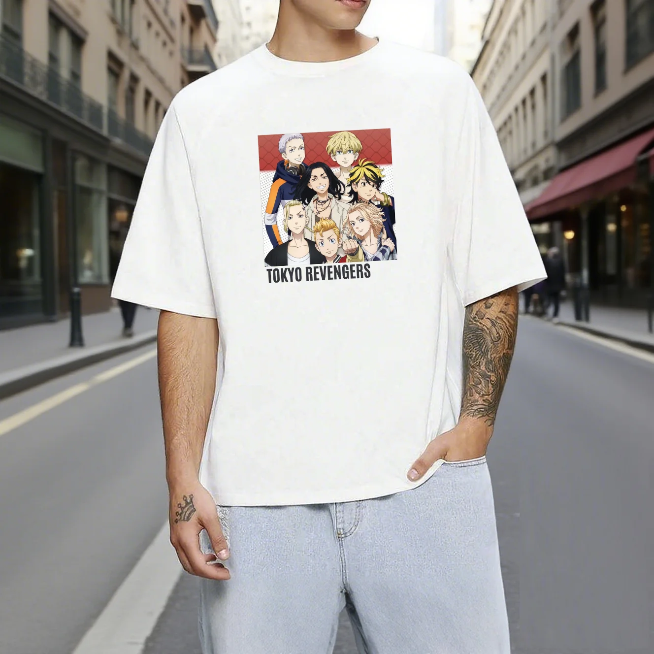 

Man Clothes 100% Cotton Graphic T-Shirts T-Tokyo Revengers Print Summer Tops Y2k Camisetas Ropa Short Sleeve Tees Streetwear