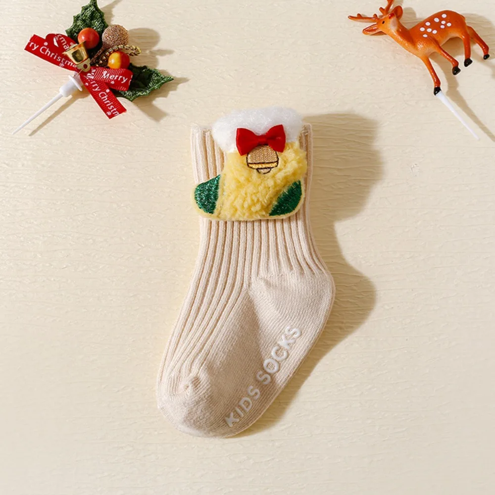 

Breathable Soft Christmas Baby Socks Anti Slip Thicken Newborn Floor Socks Cotton Santa Claus New Year Toddler Socks 0-3 Years