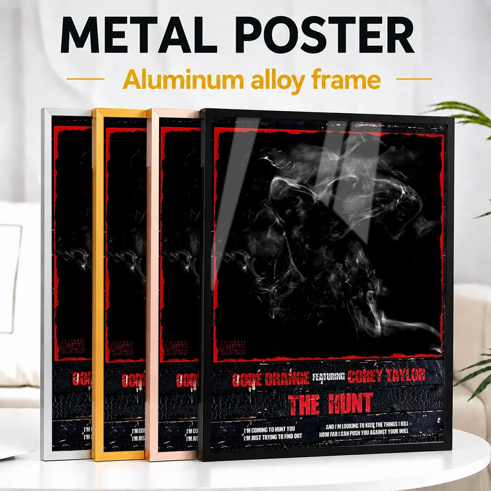Code Orange The Hunt Album Framed Metal Poster Personalized Recording Tribute Wall Art Ideal For Vinyl Collectors In Music Room