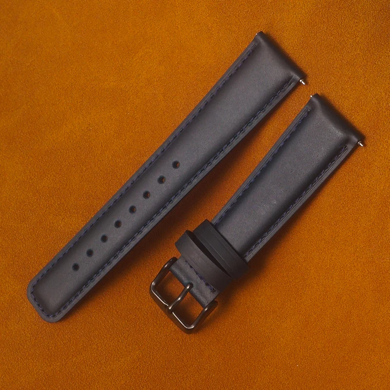 Retro Genuine Leather Strap  Cowhide Quick Release Leather Watchband 20mm 22mm High Quality Business Watch Strap Accessories