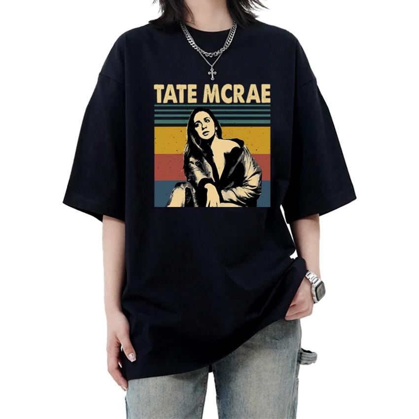 

Aesthetics Harajuku Tate Mcrae harajuku short sleeve T-shirts Men Women vintage T shirt New Unisex Oversized 100% Cotton Tops