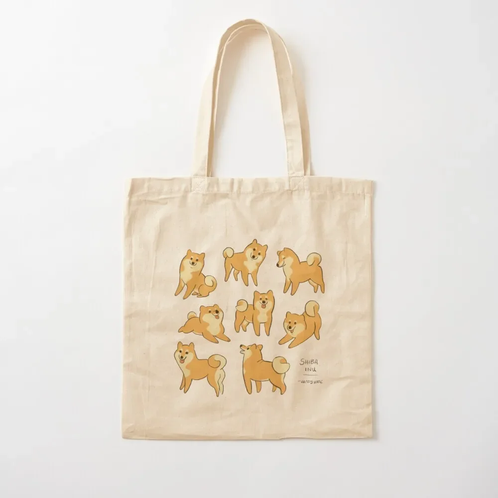 

Playful Shiba Inu Sketches Tote Bag Canvas stote bag shopping bag logo canvas tote Canvas