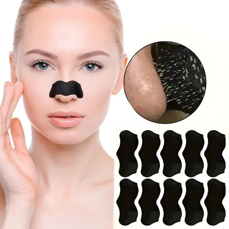 5/10/60Pcs Nose Stick Bamboo Charcoal To Remove Blackheads, Remove Acne, Clean Pores, Adsorb Oil And Dirt Nose Film Nose Stick