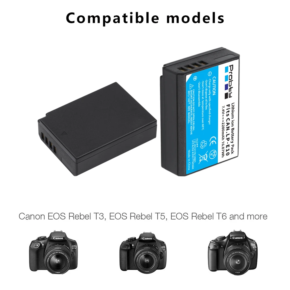 LP-E10 LP E10 LPE10 Camera Batteries+LCD USB Dual Charger for Canon EOS 1100D 1200D 4000D Kiss X50 X70 Rebel T3 T5 T6