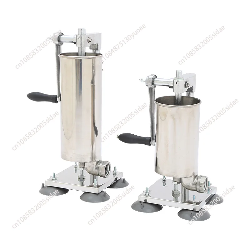 

Sausage Stuffer Machine Meat Filler Stuffer Funnel Tube Sausage Filling Hand Crank Salami Maker Sturdy Homemade with 4 Suction