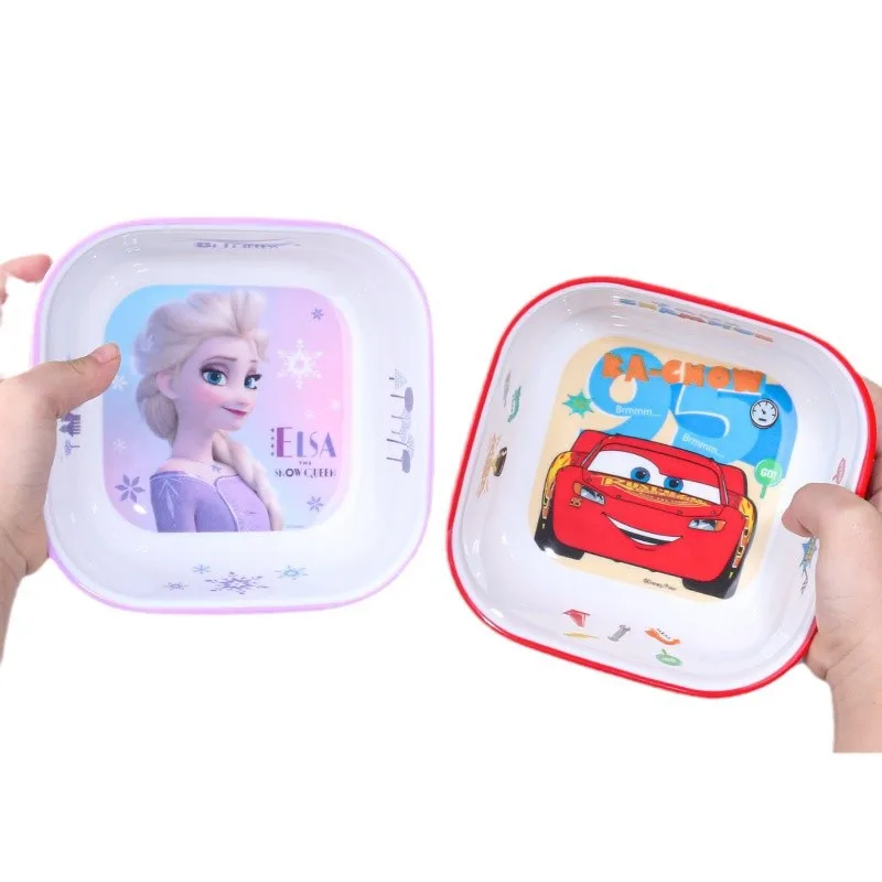 Nieuwe Disney Lightning McQueen Prinses Elsa anime perifere cartoon schattige kom plaat lepel vork anti-val kinderservies