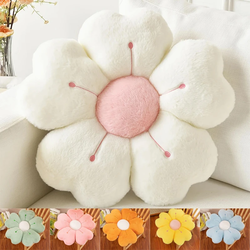 

Flower Pillow Plush Toy Girl Baby Home Decoration Gift Cute Colorful Daisy Flower Cushion Pillow Living Room Decoration 사무용 쿠션