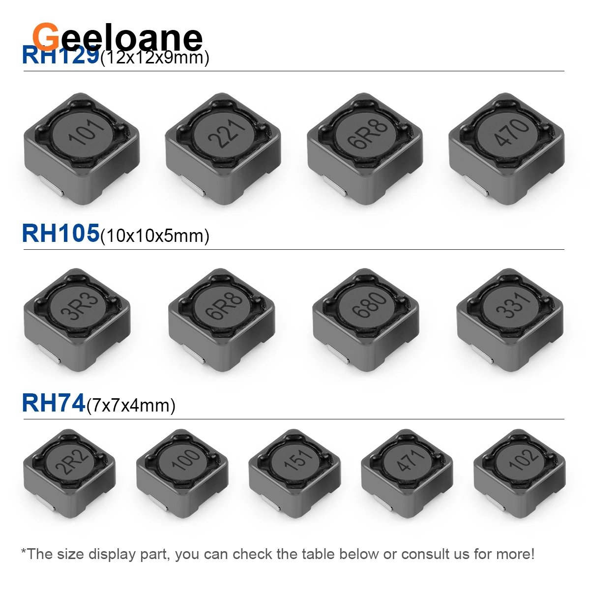 10 قطعة سمد صب السلطة مغو التدريع RH74 RH104R RH105R RH125 RH127 RH129 مكافحة التدخل مع غطاء مغناطيسي الحث
