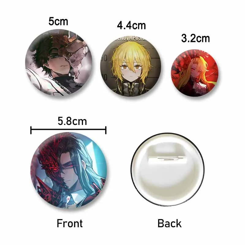 Cool Meursault Don Quixote Cartoon Enamel Pins New Anime Game Limbus Company Badge Fashion Jewelry Accessories Snap-in Brooches