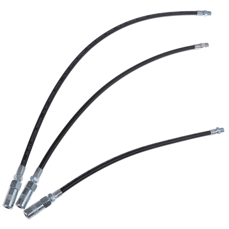 Flexible grease whip hose heavy duty long extension tube with connector Flat button butter flat head Hydraulic tools
