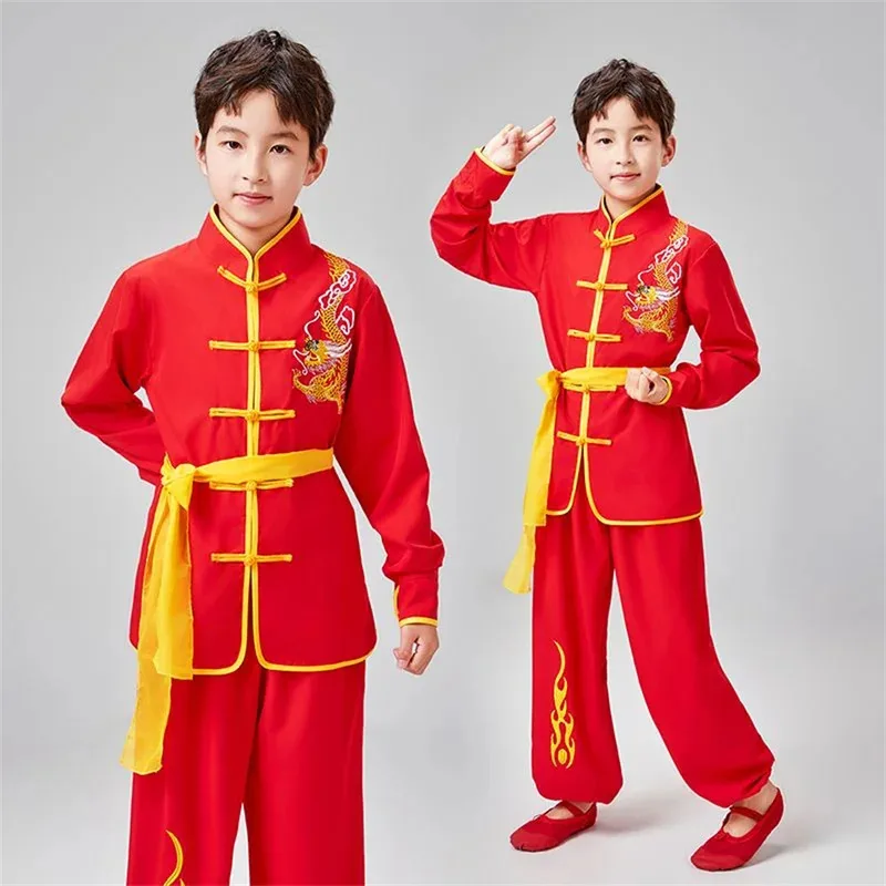 

Kids Chinese Traditional Wushu Costume Clothing Sets Children Boys Girls KungFu Suit Tai Chi Martial Art Uniform Outfits