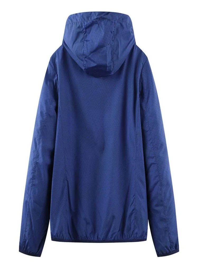 

Легкая дышащая мужская куртка Fiing Jaet с капюшоном и защитой от ультрафиолета, синяя летняя модная подставка для одежды M, длинная све