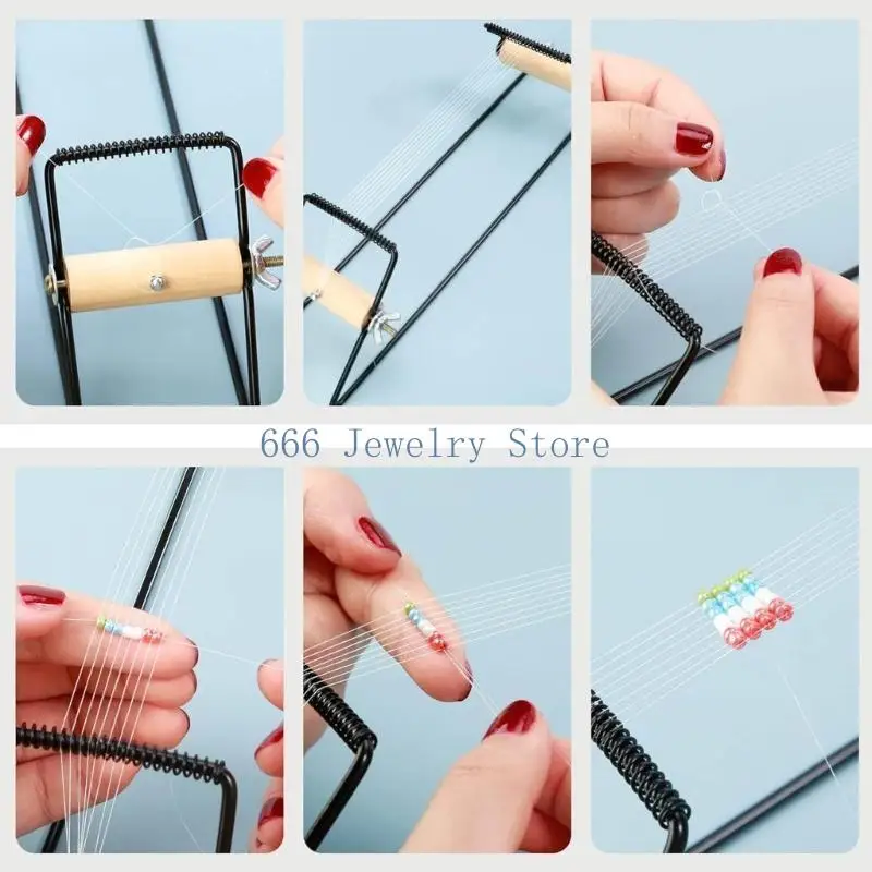 F2TD Beading Loom Bead Weaving Keving Gewelry Tool Tool สำหรับกำไลและสร้อยคอ