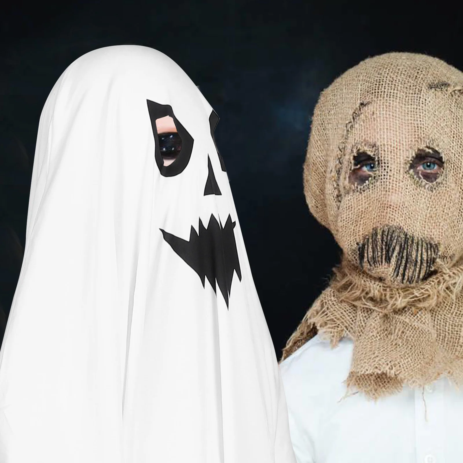 

Unique Girls 120Cm Spooky Kids Toddler White Cloak Scary Halloween For Children Witches Ghost Kindergarten Performance Costume