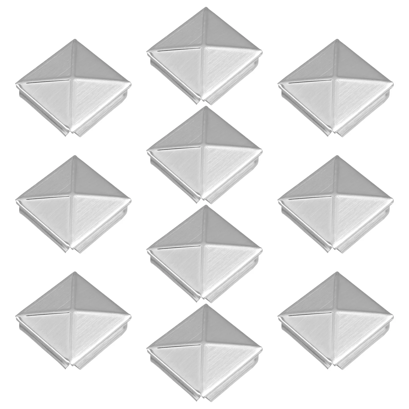 

10Pcs Stainless Steel Square Tube End Caps Quick Install Square Pipe Cover Decorative Tube End Protector Seal Caps
