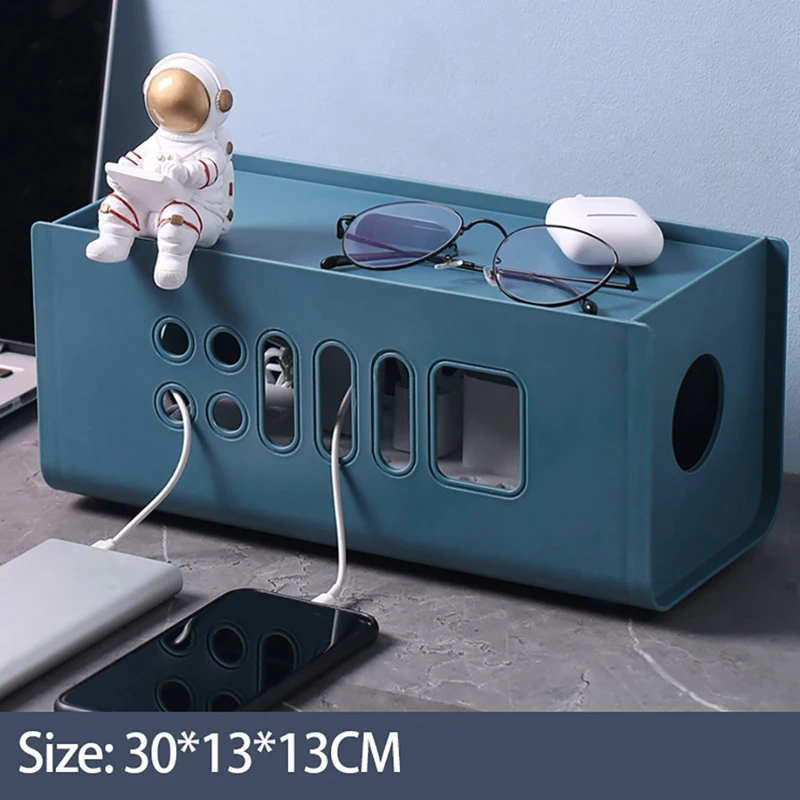 Top-Colour Cable Storage Box Hide Cords Power Strips Surge Protector Wire Management Wire Case Charger Socket Organizer