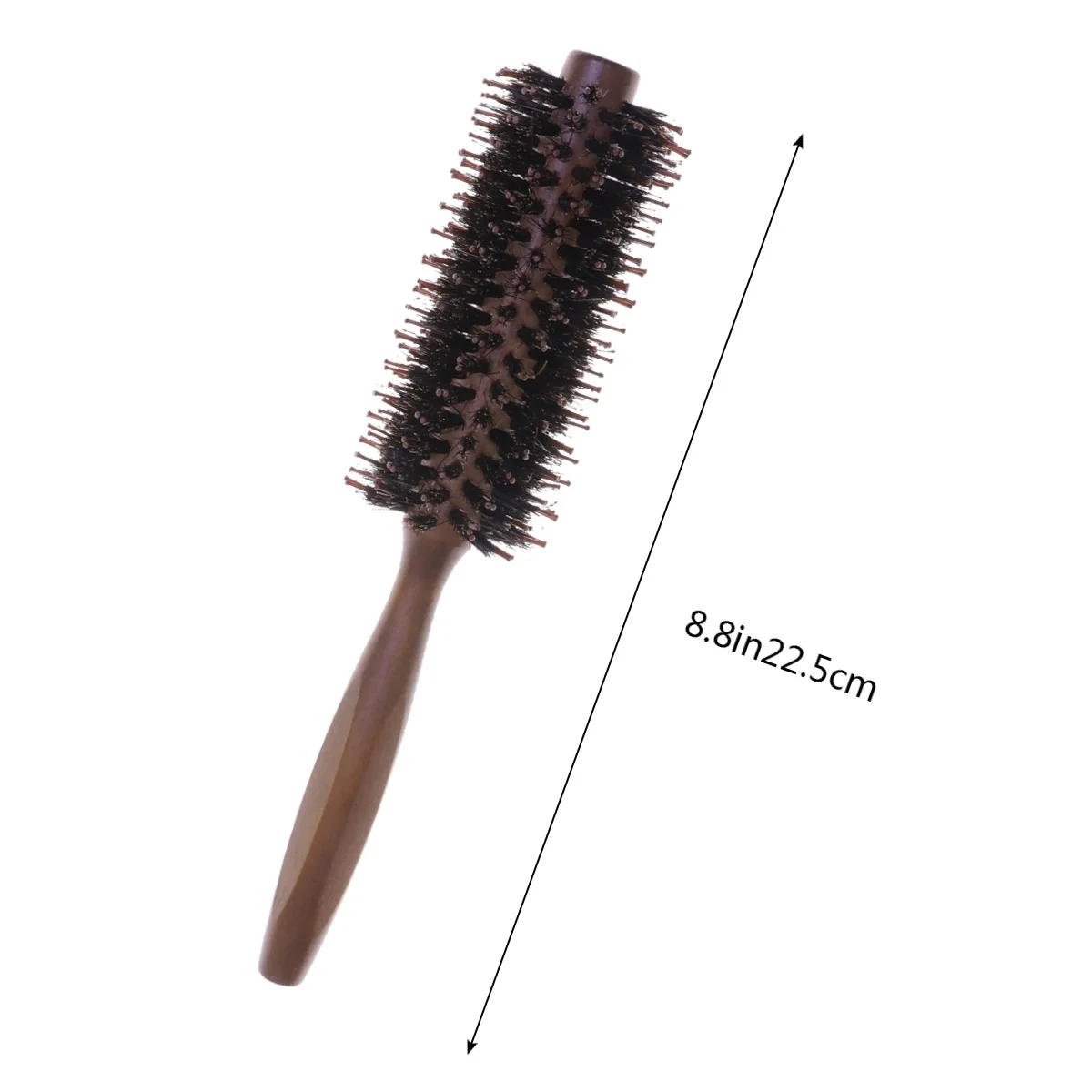فرشاة شعر مستديرة بشعيرات الخنزير مع شعيرات نايلون ومقبض خشبي لتصفيف الشعر وتجفيف الشعر وفرشاة مشط مستديرة #5