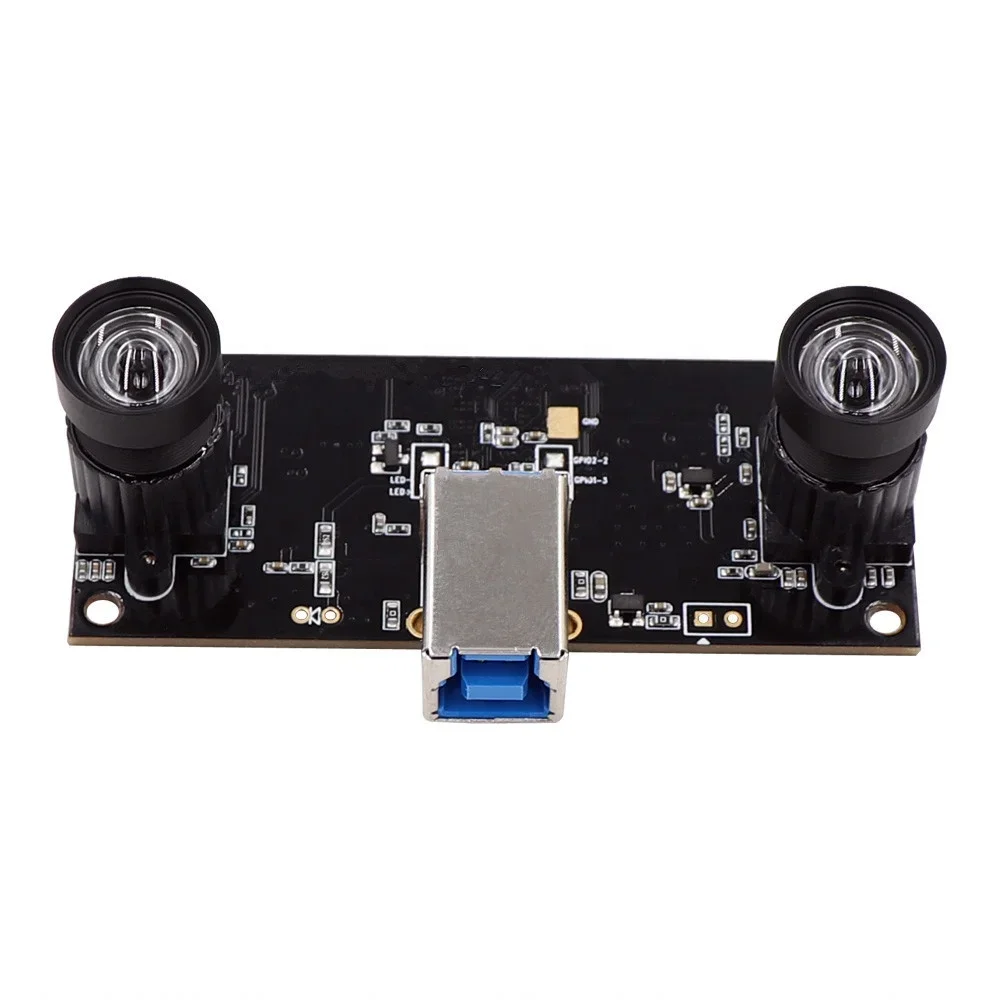 2026 New Dual Lens Mini USB3.0 Camera Module Synchronization 1.3MP OTG UVC 3D VR Stereo Webcam Camera