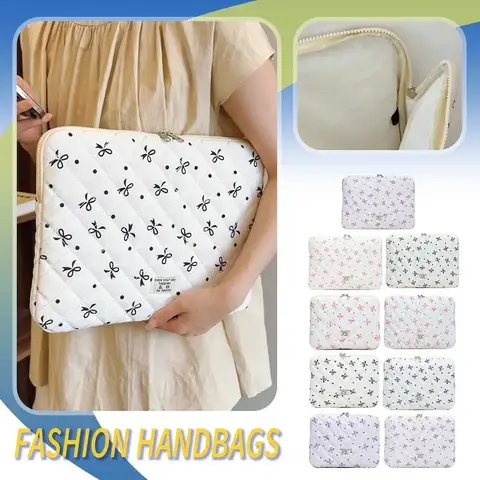 1 st blommig quiltad laptopväska 11 tum/13 tum/15 tum datorväska skyddande fodral laptopfodral datorsurfplatta fodral väska 8 best sales anteckningsboksväska - №5