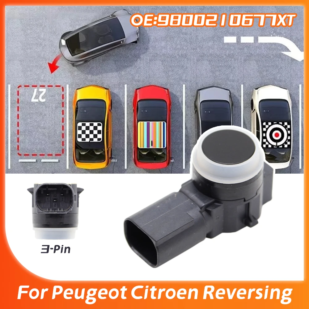 2PCS 9800210677XT for Peugeot Citroen Reversing Radar Electric Eye Probe Sensor Parking Sensor