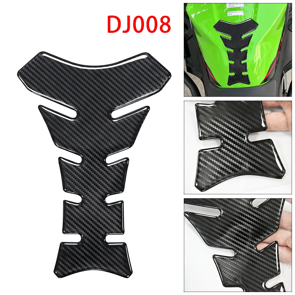 Universal Carbon Fiber 5D Motorcycle Sticker Gas Oil Fuel Tank Pad Protector Dirt bike ATV Old School Bobber