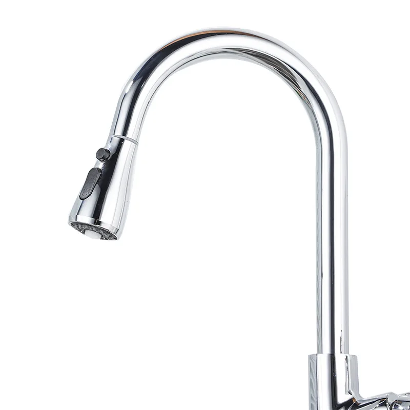 

Kitchen pull-out faucet hot and cold factory direct supply wash basin sink telescopic kitchen supplies telescopic faucet