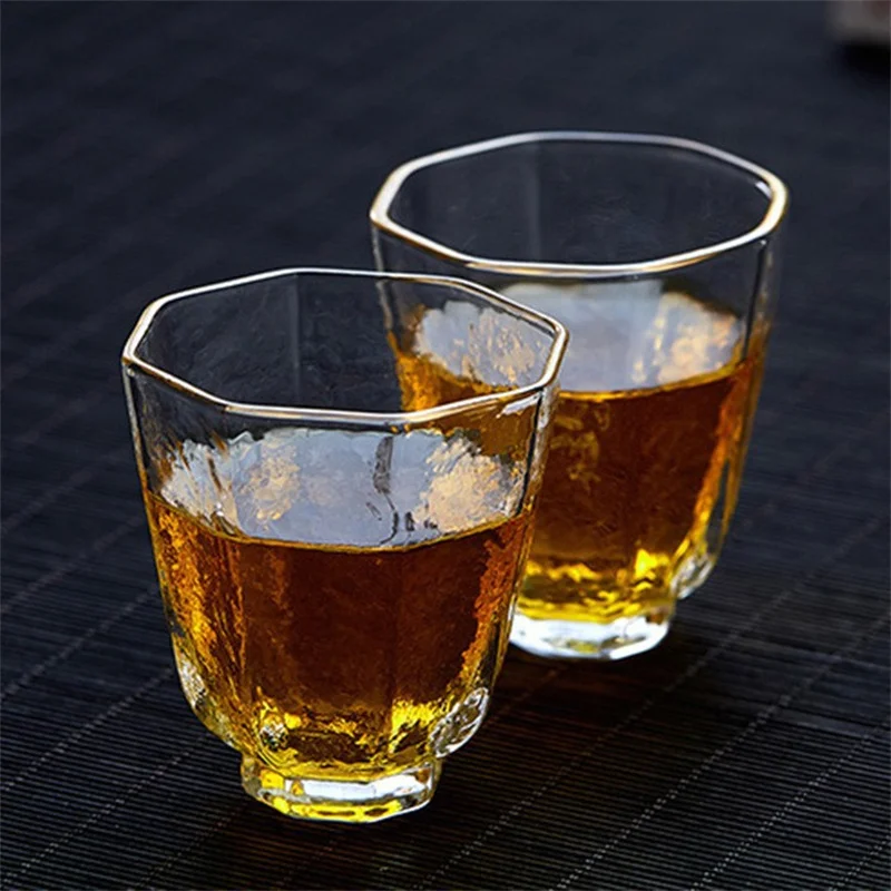2 Teile/los Kleine Kapazität 50ml Hitze Beständig Glas Kung Fu Tee Tasse Tee-Set Teetasse Japanischen Stil Verkostung Wein tasse