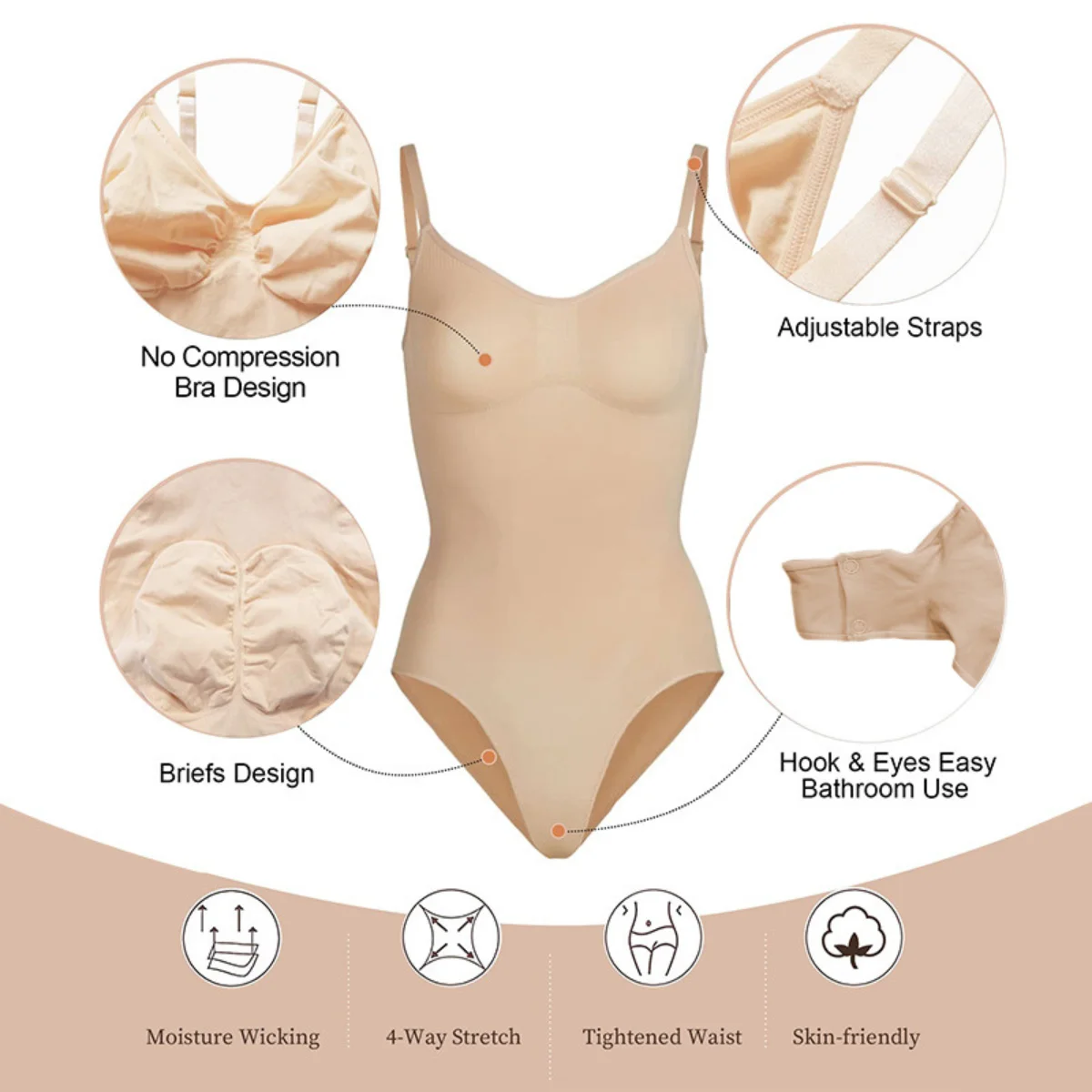 Sexy Women High Elastic Camisole Bodysuits Shapewear Seamless Tummy Control Jumpsuit Hip Butt Lifter Rompers Shapping Underwear