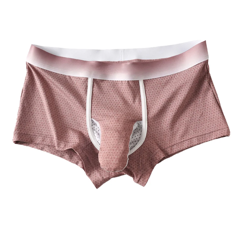 Men Elephant Nose Boxershorts Breathable Mesh Pouch Underwear Underpants Low Waist Casual Panties Trunks
