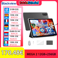 Blackview MEGA 2 Tablet PC 12'' 2K FHD+ Display Unisoc T615 12GB+24GB RAM 256GB ROM 9000mAh Battery 16MP Android 15 4G Tablets