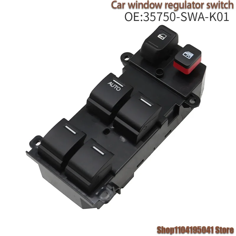 35750-SWA-K01 For Honda Civic car window regulator switch, automotive parts 22 pin