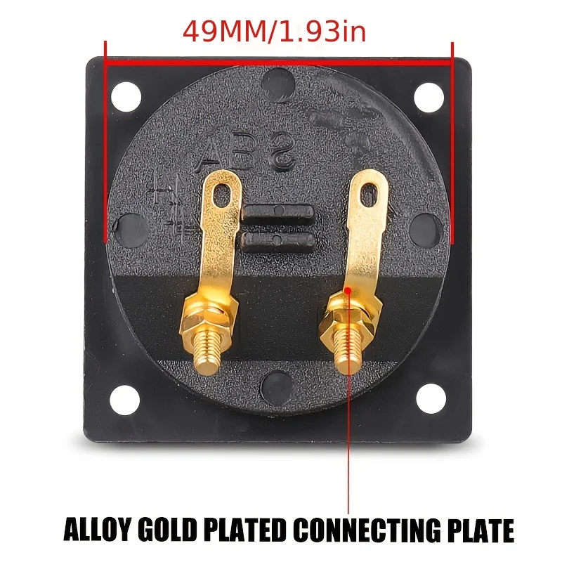 2-position terminal box Audio box Installation Dimensions Length 56.5mm x 56.5mm terminal block Terminal board Banana head termi