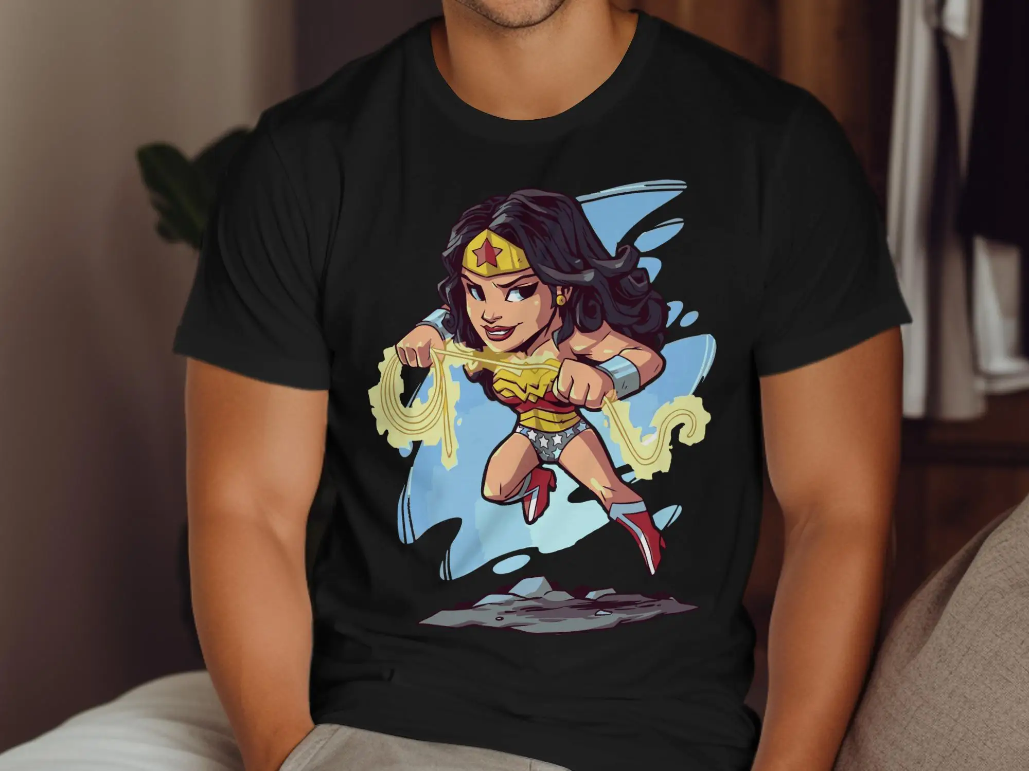 Camiseta Wonder Woman, camiseta de superhéroe, camiseta con personaje de dibujos animados, camiseta de mujer fuerte, regalo para seguidor de cómic, camiseta Power para chica
