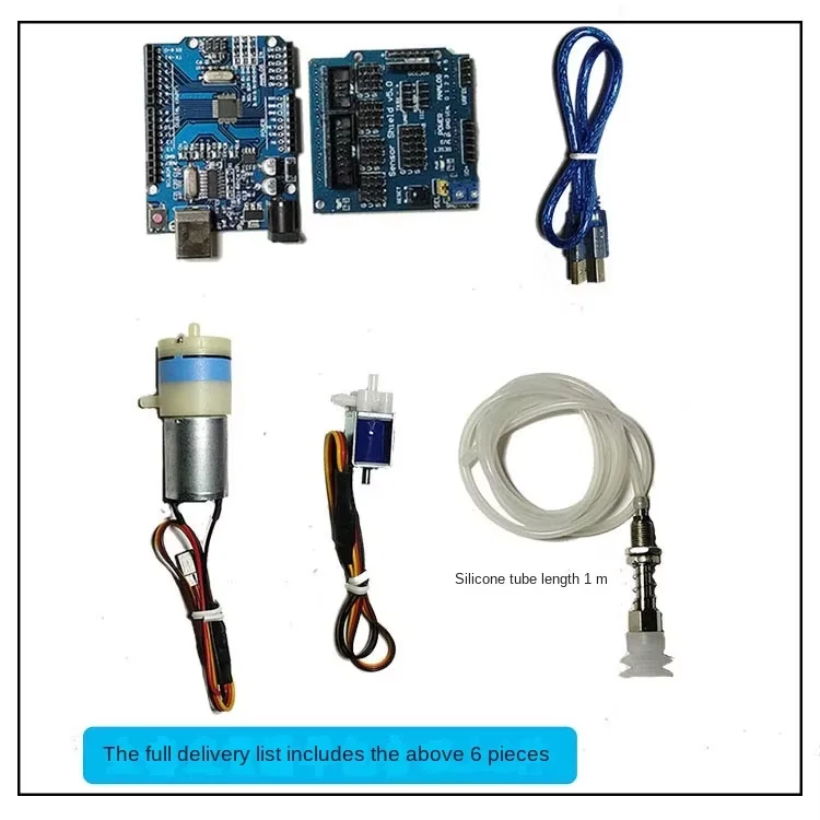 Großer Manipulator Saugnapf Roboterarm Vakuumpumpe Saugnapf Roboterklaue Handgreifer DIY Kit Luftpumpe für Arduino Robot Kit – Detail 15