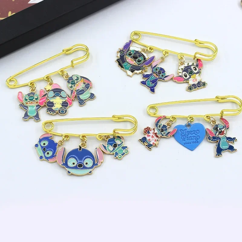 1PC Cute Disney Stitch Brooch, Lilo & Stitch Metal Badge with Alloy Enamel for Clothes and Bags.