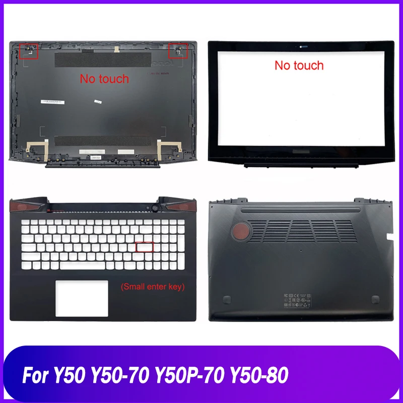 

New Rear Lid For Y50 Y50-70 Y50P-70 Y50-80 Laptop LCD Back Top Cover Non Touch Front Bezel Palmrest Upper Bottom Base Case Black