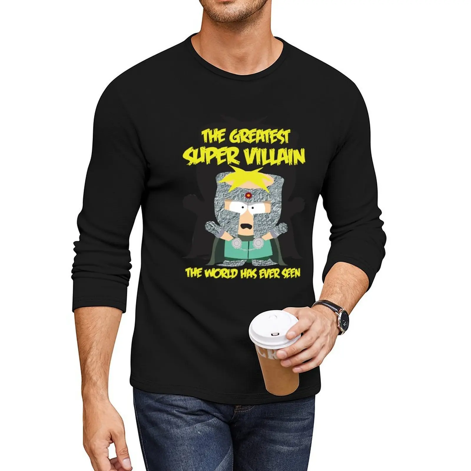 

SOUTH PARK PROFESSOR CHAOS THE GREATEST SUPER VILLAIN Long T-Shirt man clothes tops quick drying t-shirt T-shirt men